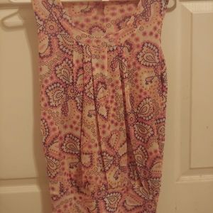 Pink floral sleevless